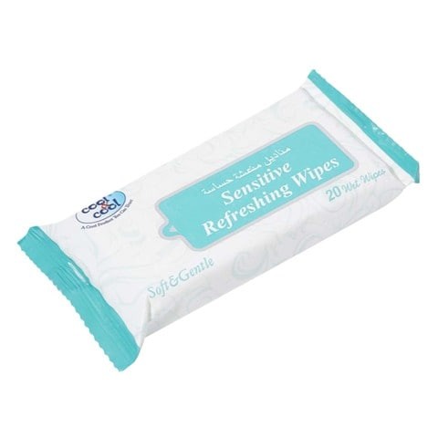 Cool & Cool Fresh Wet Wipes For Sensitive Skin Pack Of 20