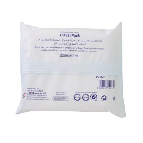 C&C PERFUMED TISSUE TRAVEL-PACKX20