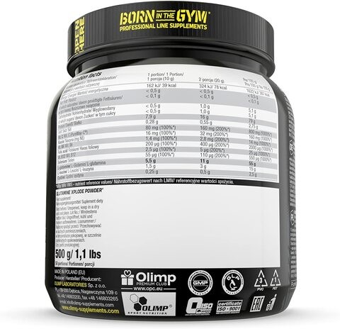 Olimp Sport Nutrition 500g Lemon Glutamine Xplode Powder