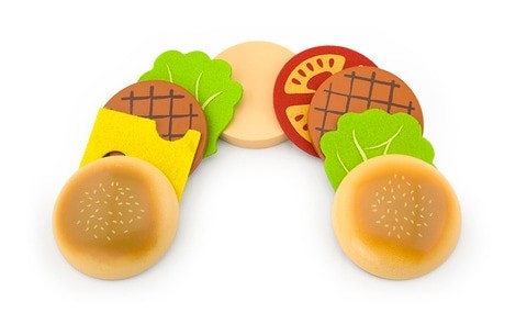 Hamburger play set with cola