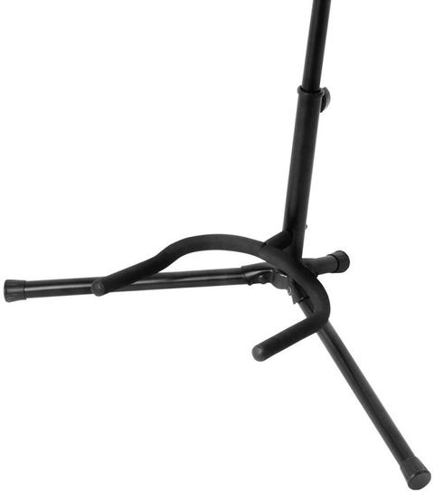 Mike Adjustable Guitar Stand Electric or Acoustic Guitar Stand (Single Stand, Black)