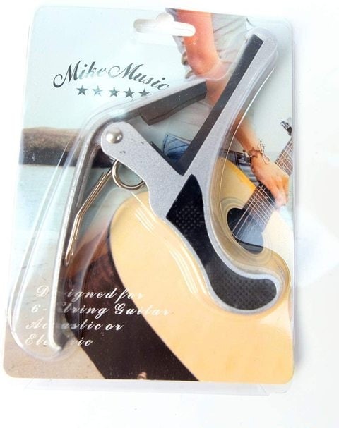 Mike Music - Quick Change Capo for 6-String Acoustic Guitar (B5 Guitar Capo, Silver)