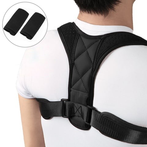 Tomsho Back Corrector with Shoulder Pads for Men and Women