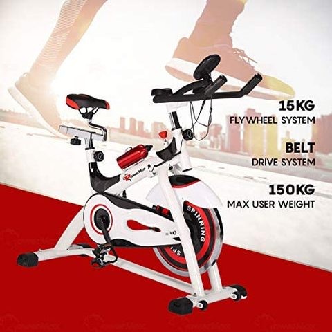 Powermax Fitness Bike (BS-155) For Unisex - Red/White