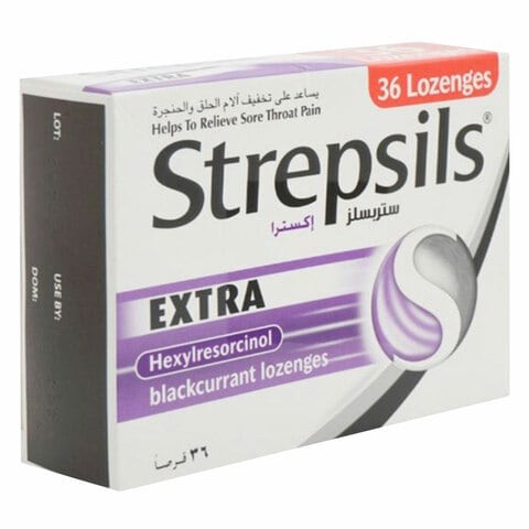 Strepsils Extra Blackcurrant Sore Throat Relief 36 Tablets