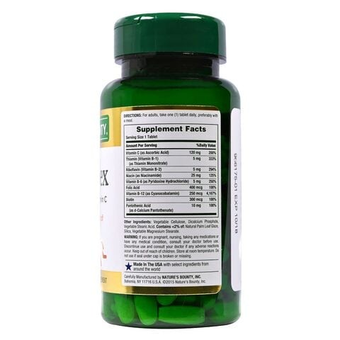 Nature's Bounty High Potency B-Complex 125 Tablets