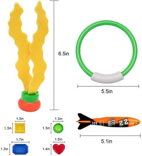 مجموعة هدايا للأطفال من نوسينس ، 19 قطعة من ألعاب الغوص تحت الماء