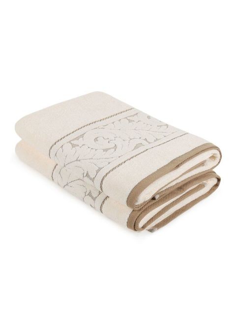 Modern Cream Bath Towel (Pack of 2)