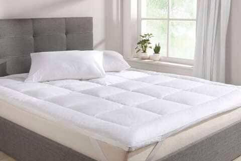 Mattress Topper 140x200cm, 500GSM Soft Dacron Sheet Filling with Microfiber Outer