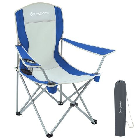 King camp-Classic Arms Folding Camping Chair With Mesh Cup Holder