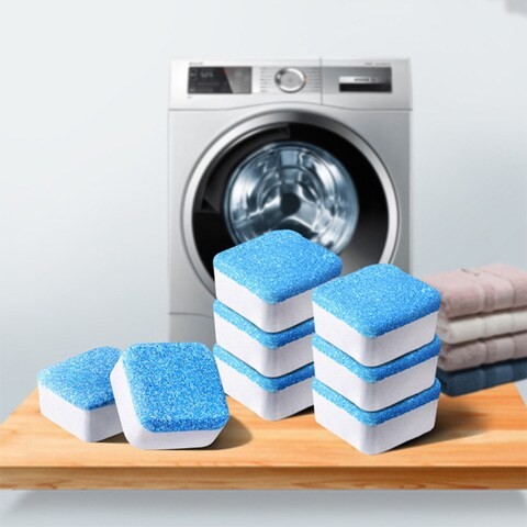 Sanbo Washing Machine Cleaning Tablets 10 Pieces Set, Blue/White 13 x 2 x 6 cm