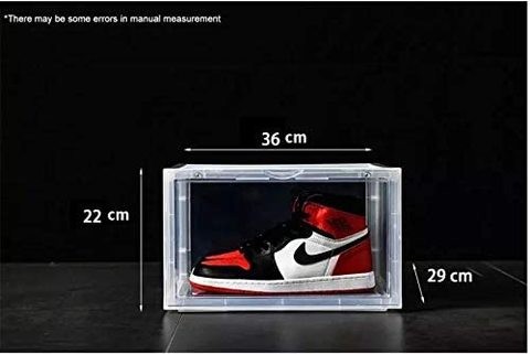 Lash High Quality Stackable Collapsible Shoe Storage Organizer Box Large Capacity Shoe Storage Box Single Side Open Box - Clear