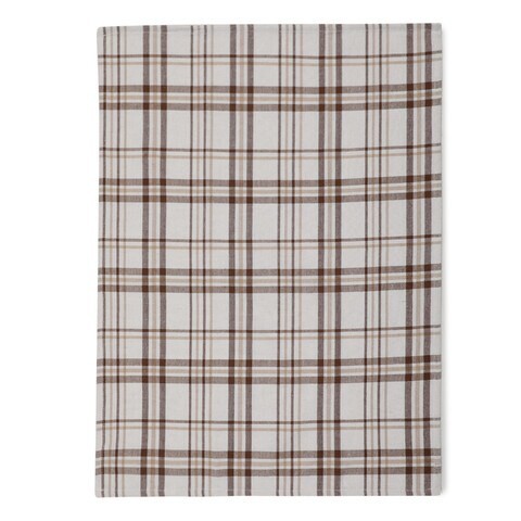 Plain Beige & White Checks kitchen towel