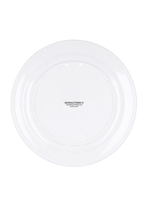 Royalford Magnesia Porcelain Flat Plate - White