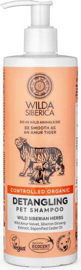 Wilda Siberica Controlled Organic, Natural &amp; Vegan  Whitening pet shampoo, 400 ml