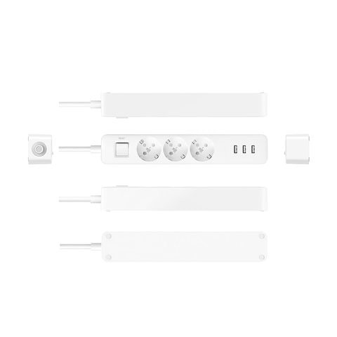 Xiaomi - Mi Smart Home Power Strip Electrical Socket 3 Ports 3 USB Outlet Plugs Max 16A 3.1A Fast USB