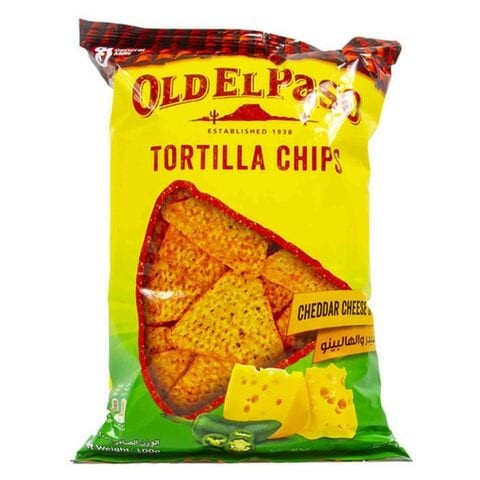 Old El Paso Tortilla Chips with Cheese and Jalapeno 100gm