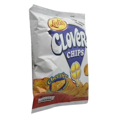 LESLIES CLOVER CHIPS CHEESIER 55G