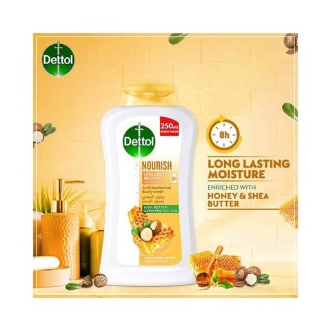 Dettol Nourishing Anti-Bacterial Body Wash With Honey & Shea Butter 250ml