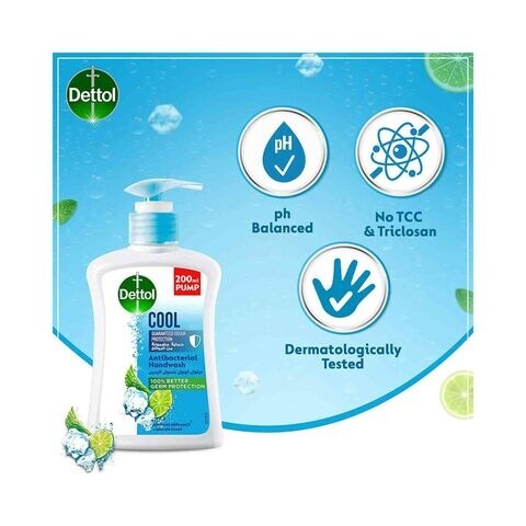 Dettol Hand Wash Cool Anti-Bacterial 200ml