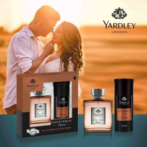 Yardley Gentleman Legacy Eau de Toilette for Men 100ml + Yardley Gentleman Legacy Spray 150ml