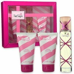 مجموعة Aquolina Pink Sugar Candy Magic (W) EDT 100 ml + Creamy Body Lotion 50 ml + Glossy Shower Gel 50 ml It