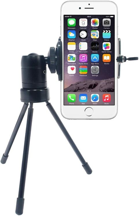 Coopic Tr-08 Max Height 135mm Mini Metal Tripod With M2 Ball Head And Mobile Holder For DSLR Cameras And Video Cameras