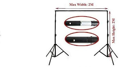 Coopic 2X2m Background Stand With 3X3m 3 Non Woven Backdrops Green White Black Lighting Photography Kit