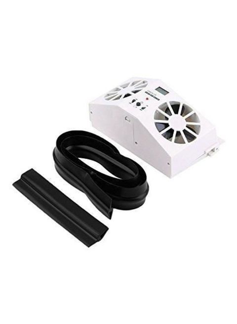 Generic - Ivory Solar Powered Car Front And Rear Window Air Vent Cool Cooler Fan White