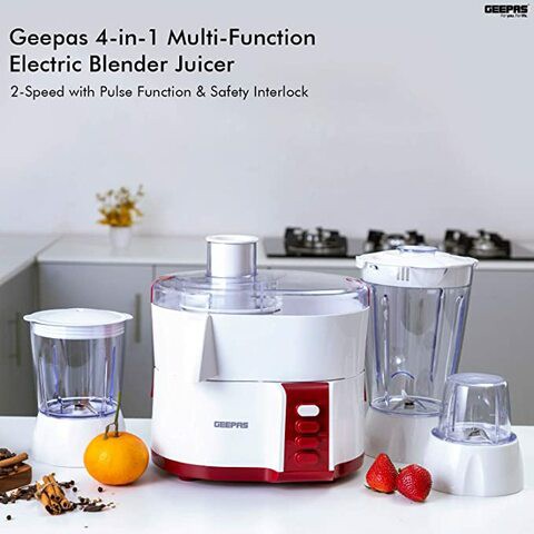 Geepas Gsb9890 4-In-1 Food Processor With Safety Lock