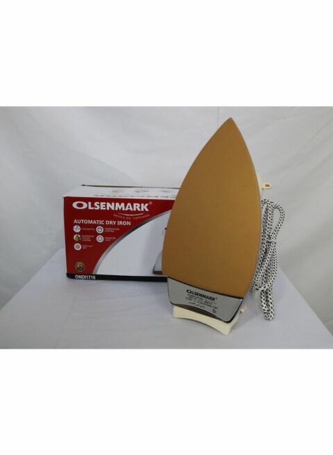Olsenmark Automatic Dry Iron Omdi1716 White/Brown/Silver