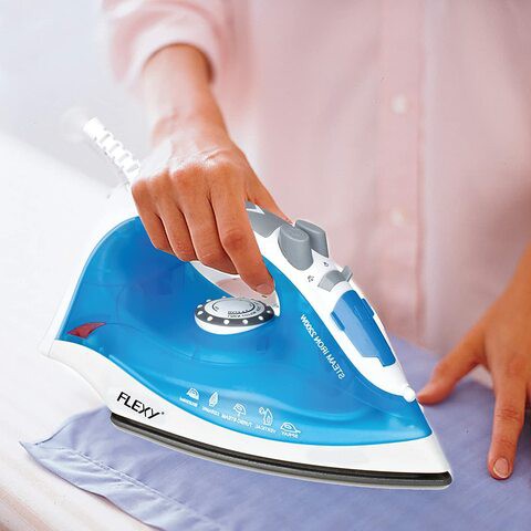 Flexy Germany 2200W Light Weight Steam Iron With Non-Stick Coated Soleplate