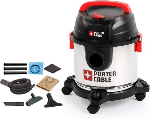 Porter Cable Wet &amp; Dry Vacuum Cleaner 19L, 1.5m Hose PCX19406-5B