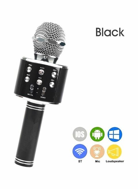 Wireless Karaoke Microphone WS-858 Black/Silver