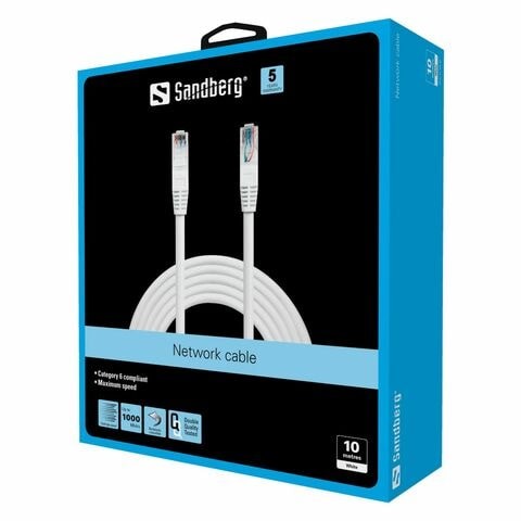 Sandberg Network Cable UTP Cat6 10m White