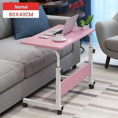 Pkfinrd Lazy Table Solid Wood Panel It Can Move Collapsible Bedside Sofa Side Laptop Table Study Table Adjustable Height (Color : B, Size : 80 * 40Cm) (Color : B, Size : 80 * 40Cm)