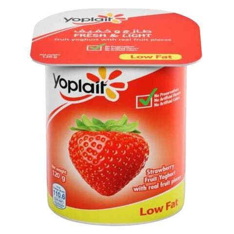 Yoplait Low Fat Strawberry Fruit Yoghurt 120g