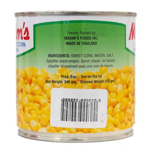 Maxims Whole Sweet Corn 340g