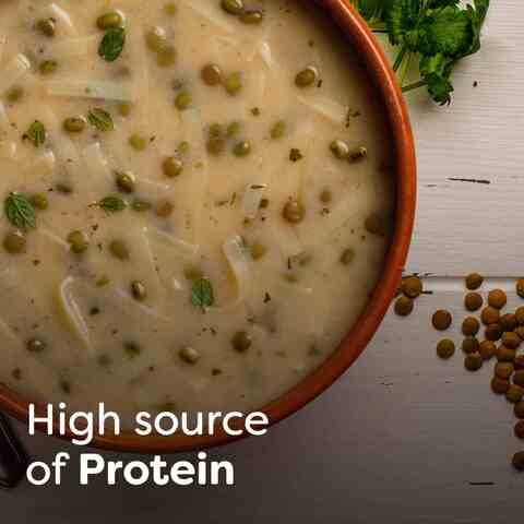 Knorr Nutritious Grains Soup for Lunch Dinner or Snacks Bean &amp; Lentil Creamy Noodle Source of Protein 124g