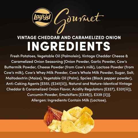 Lay&#39;s Gourmet Vintage Cheddar and Caramelized Onion Potato Chips 50g