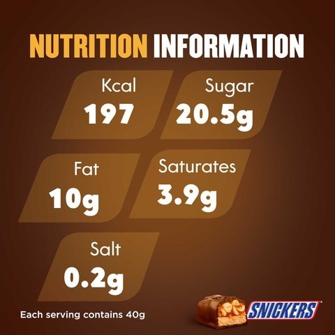 Snickers 2X Chocolate Bar 40g x Pack of 24g