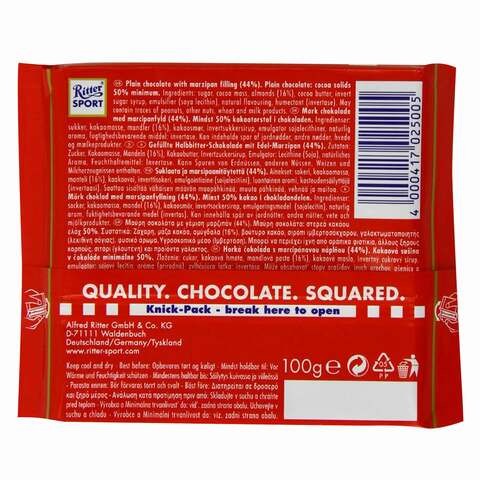 Ritter Sport Marzipan Chocolate 100g