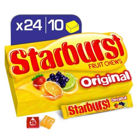 Starburst Original Fruit Chews Candy 45g x Pack of 24