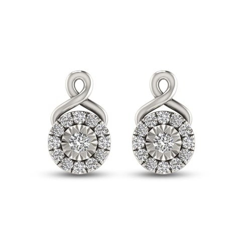 18k MIRACLE DIAMOND EARRING 0.09 CTS-Yellow Gold