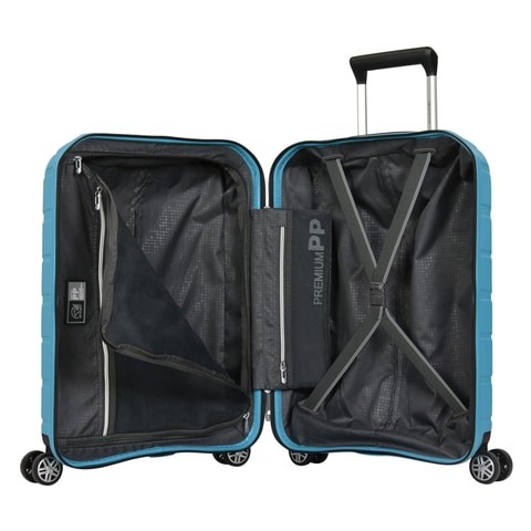 Eminent Brand Hardsided PP Small Cabin Size 53 Centimeter (20 Inch) 4 Twin-Wheel Spinner Luggage Trolley in Light Blue Color B0011-20_LBL