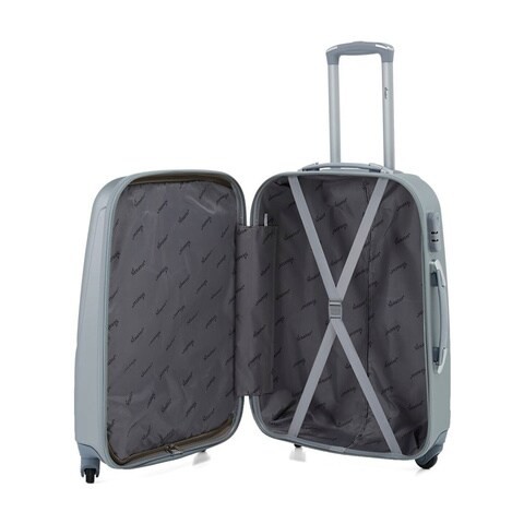 Senator Brand Hardside 3 Piece Set of 4 Wheel Spinner Luggage Trolley in Silver Color KH134-3_SIL