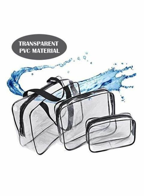 Generic 3-Piece Toiletry Kit Clear/Black