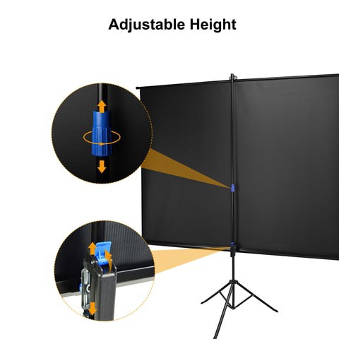 Generic 100-Inches Portable Projector Movies 16:9 Screen With Tripod Stand