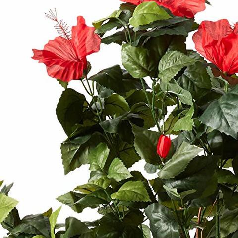 Nearly Natural 5410 Hibiscus Tree, 4-Feet, Green