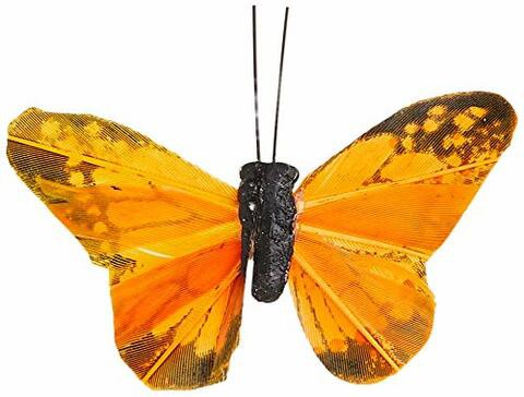 Shinoda Design Center 0165500200 12 Piece Monarch Butterfly Decor, 3, Orange